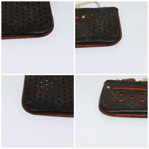 LOUIS VUITTON Monogram Perfo Pochette Cles Coin Purse Orange M95222 Auth - Picture 15 of 16